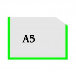 Горизонтальна прозора кишенька формату А5 з куточком (зелений оракал)