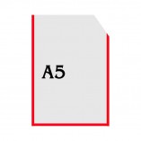 Вертикальна прозора кишенька формату А5 з куточком (червоний оракал) 