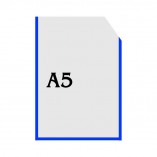 Вертикальна прозора кишенька формату А5 з куточком (синій оракал) 
