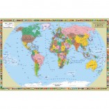 Політична карта світу 150х100 на планках