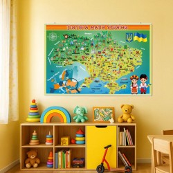 Детская карта Украины на планках