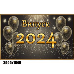 Баннер "Випуск 2024" сірий -  
                                            Банери на випускний  