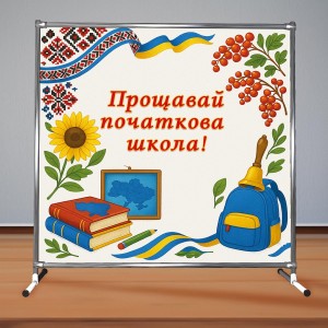 Фотозона "Прощавай початкова школа!" -  
                                            Банер на останній дзвоник  