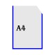 Вертикальна прозора кишенька формату А4 з куточком (синій оракал) 