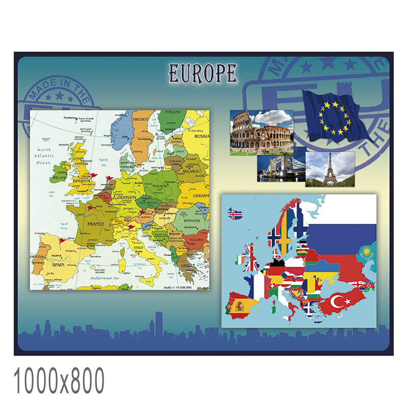 Плакат в кабінет англійської мови "Європа"